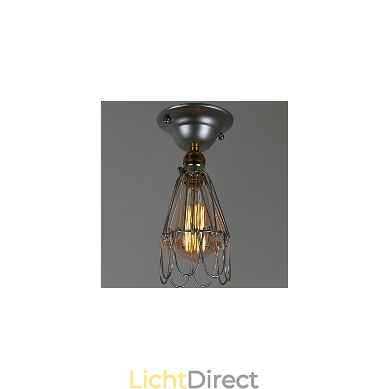Country Style Mini Lamp 1 Licht Schilderij Verwerking Zilver