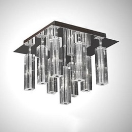 Moderne eigentijdse kristalchroom metalen inbouw