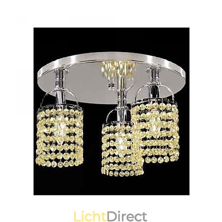 Moderne eigentijdse kristallen gegalvaniseerde metalen kroonluchter inbouw