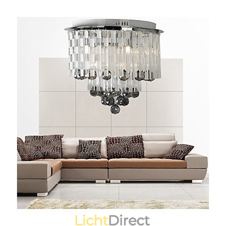 Kristallen semi-inbouwlamp met 8 lampen Kristallen semi-inbouwlamp met 8 lampen