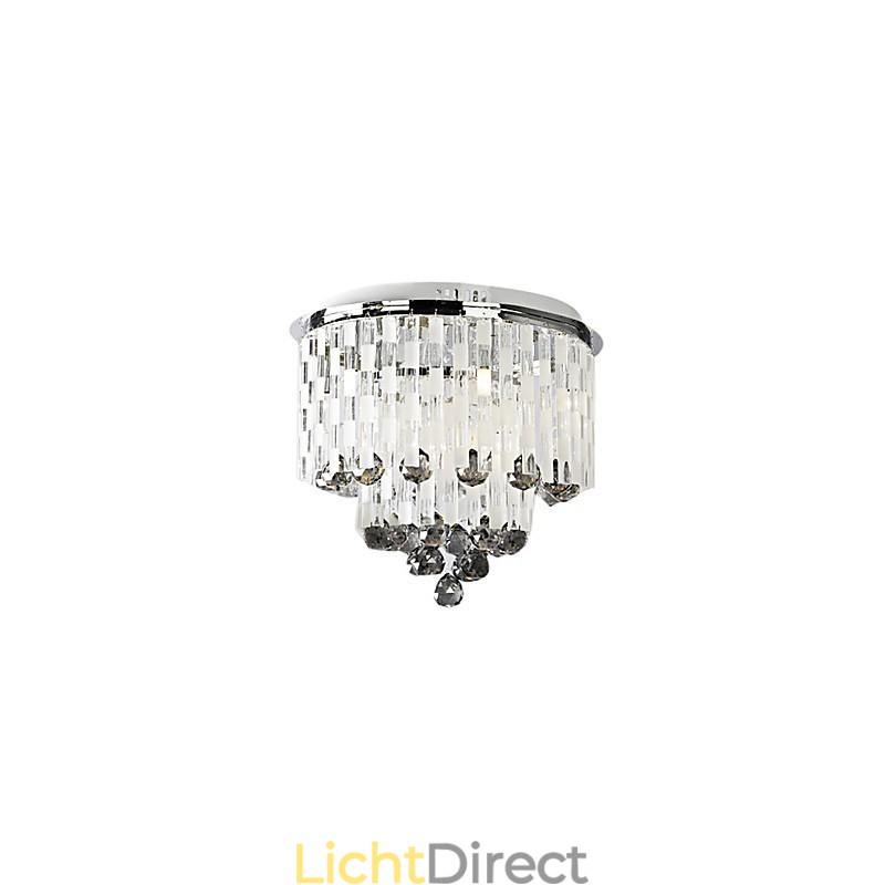 Kristallen semi-inbouwlamp met 8 lampen