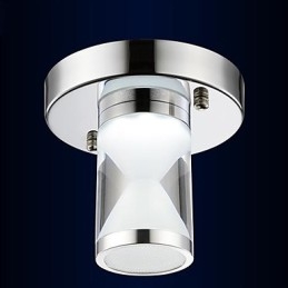 Moderne, eigentijdse, verchroomde metalen plafondlamp