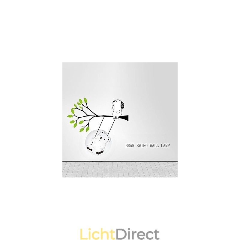 Kleine Beer Hoge Temperatuurbestendige Plastic Licht En Creatieve 3D Behangpapier Wandlamp