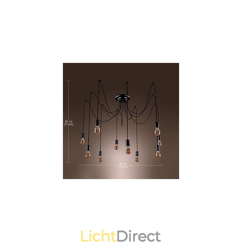 Kroonluchter Vintage Design Lampen Inbegrepen Living 10 Lampen Hanglamp