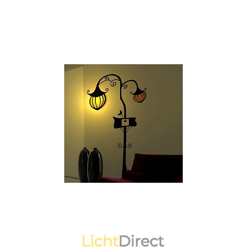 Pompoen Hoge Temperatuurbestendige Plastic Licht En Creatieve 3D Behangpapier Wandlamp