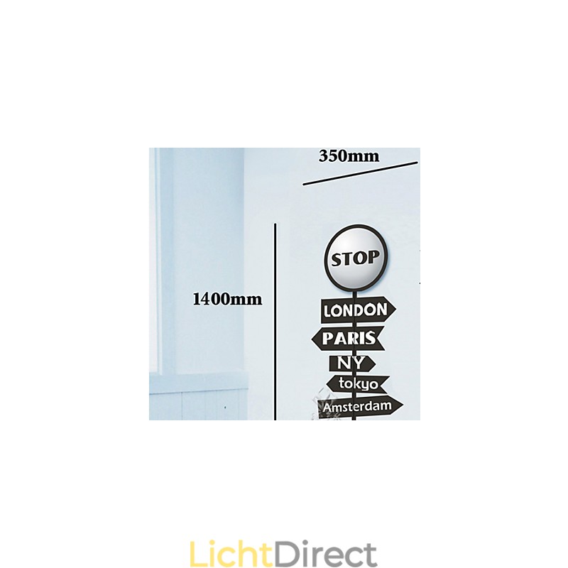 Stop Letter Hoge Temperatuurbestendige Plastic Licht En Creatieve 3D Behangpapier Wandlamp