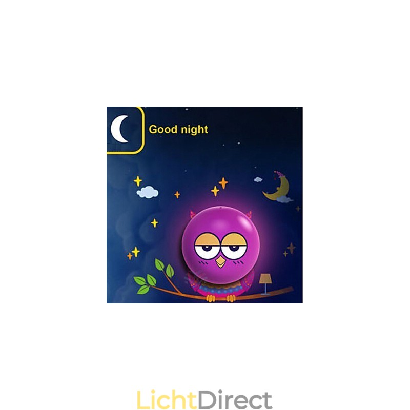 Licht bediende OWL wandlampen lamp hedendaagse creatieve 3D behangpapier wandlamp licht