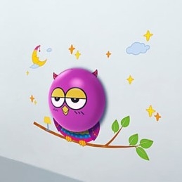 Licht bediende OWL wandlampen lamp hedendaagse creatieve 3D behangpapier wandlamp licht