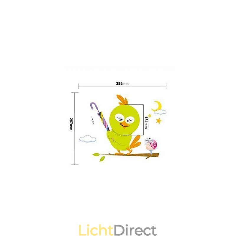 Lichtgestuurde vogel wandlampen lamp hedendaagse creatieve 3D behang wandlamp licht