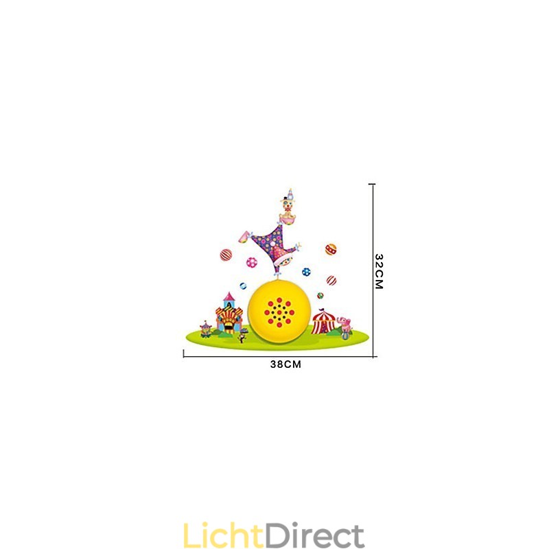 Clown Hoge Temperatuurbestendige Plastic Licht En 10 C Kan Creatieve 3D Behang Wandlamp Verwijderen