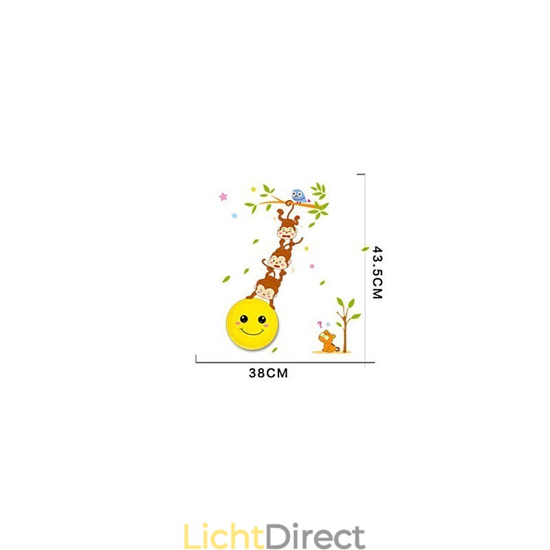 Muurstickers Apen licht geactiveerde intelligente inductie smoop versiering wandlamp