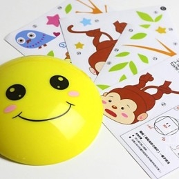Muurstickers Apen licht geactiveerde intelligente inductie smoop versiering wandlamp
