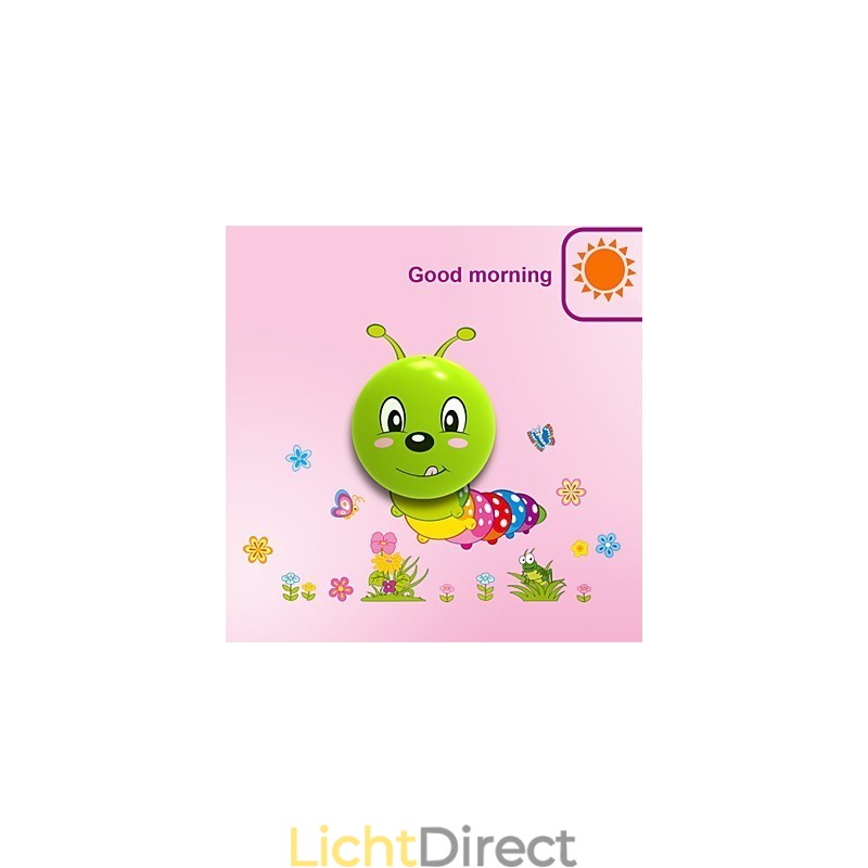 Caterpillar Hoge Temperatuurbestendige Plastic Lamp En 10 C Kan Creatieve 3D Behangpapier Wandlamp Verwijderen
