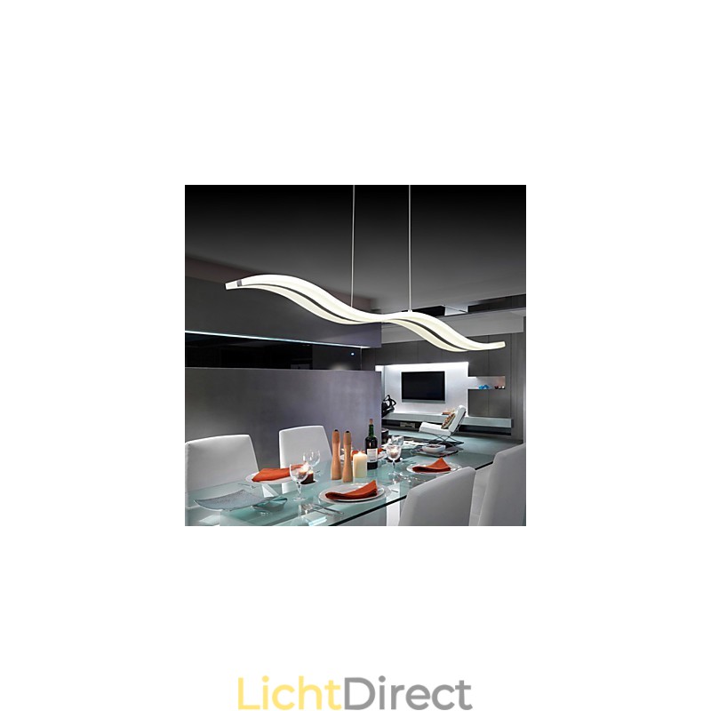 Moderne, eigentijdse hanglamp van chroom