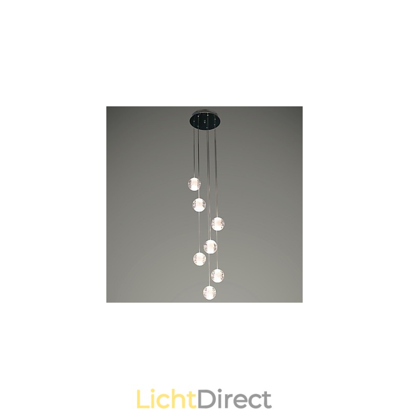 Moderne hanglamp Hanglamp G4 Retroifit 7 lampen Chrome Plating Kristal voor Trapverlichting