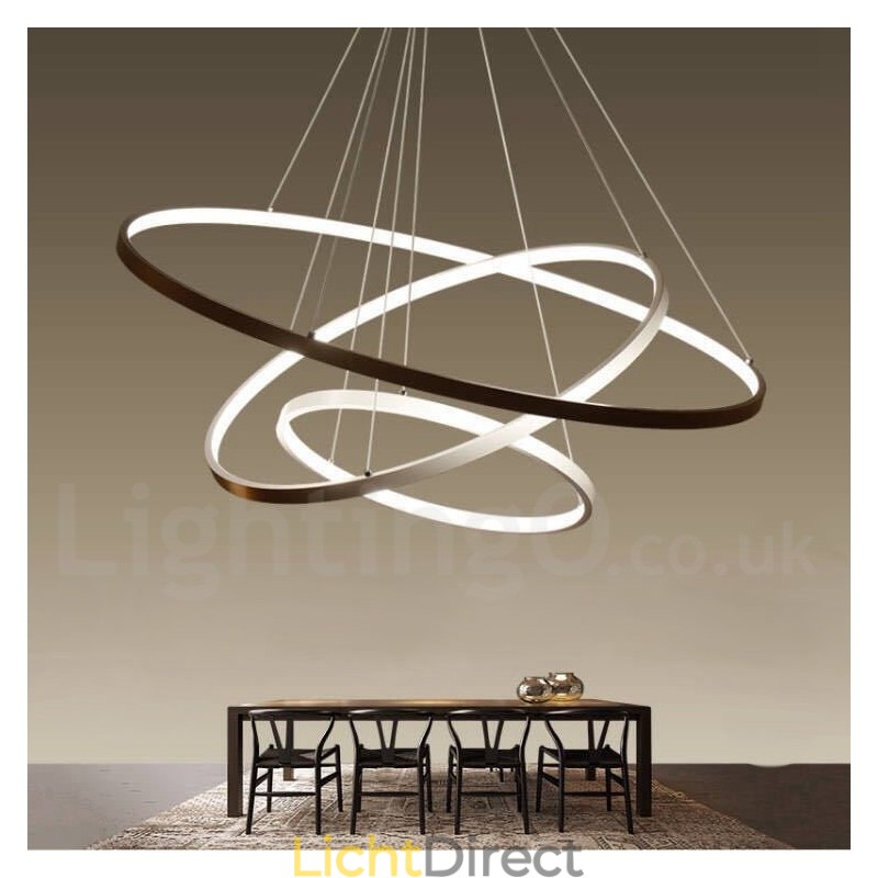 Dimbare hanglamp met afstandsbediening, modern design, drie ringen