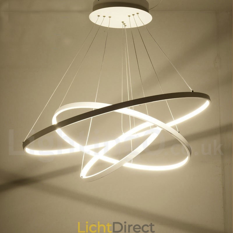 Dimbare hanglamp met afstandsbediening, modern design, drie ringen
