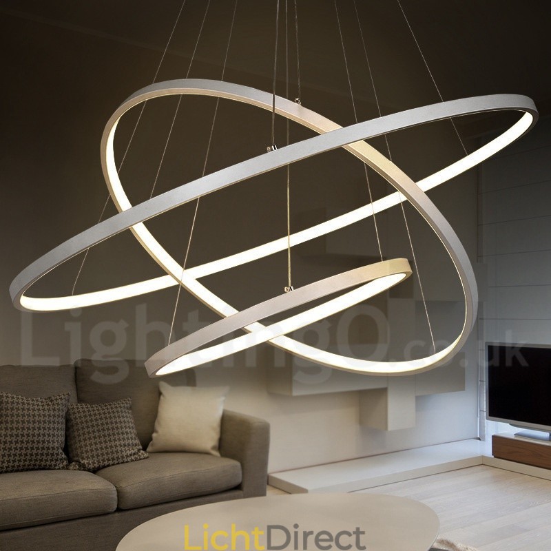 Dimbare hanglamp met afstandsbediening, modern design, drie ringen