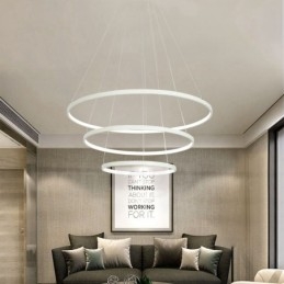 Dimbare hanglamp met afstandsbediening, modern design, drie ringen