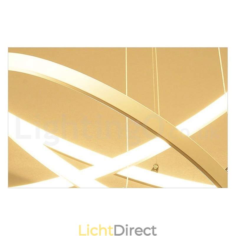 Dimbare hanglamp met afstandsbediening, modern design, drie ringen