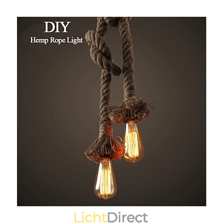 1 Licht DIY Kunst Hennep Touw Licht Creatieve Hennep Touw Kroonluchter 1 Licht DIY Kunst Hennep Touw Licht Creatieve Hennep Touw Kroonluchter
