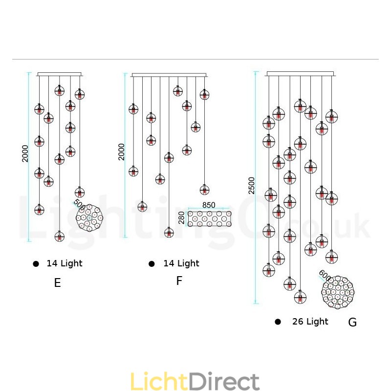 Creatieve Engineering Stage Meteorer Kristallen Bol Hanglamp