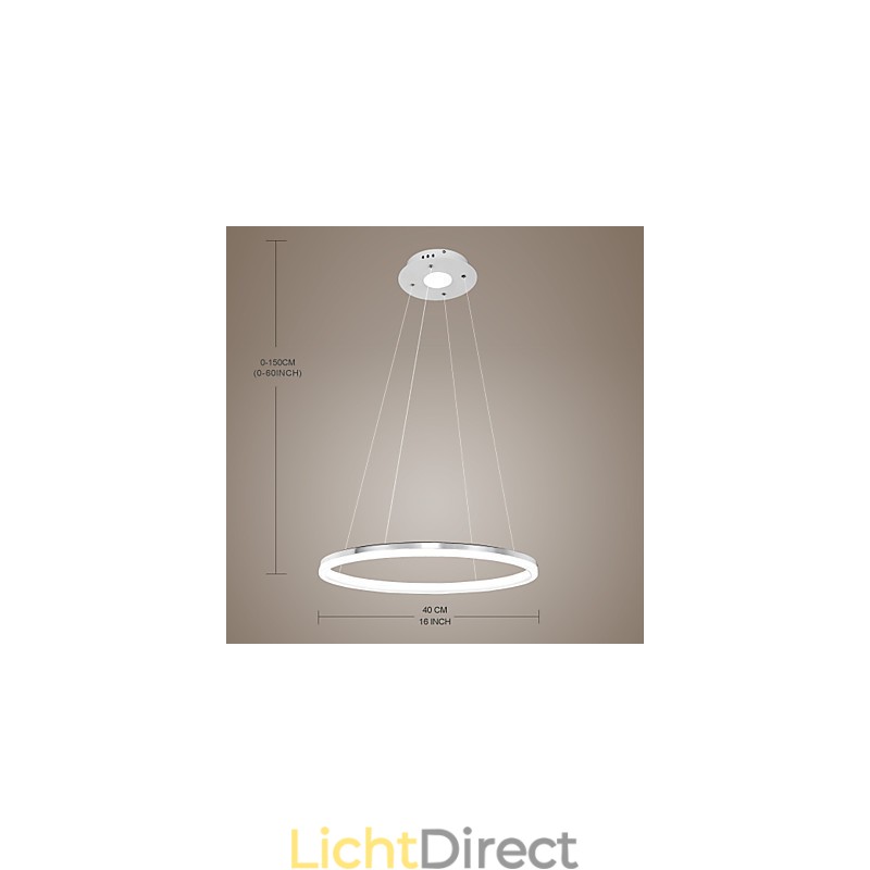 Moderne design hanglamp van hoogwaardig acryl met enkele ring