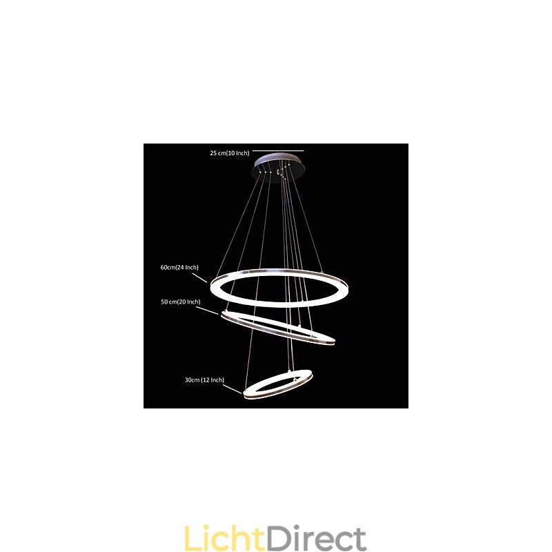 Moderne hanglamp 3 ringen hanglamp acryl