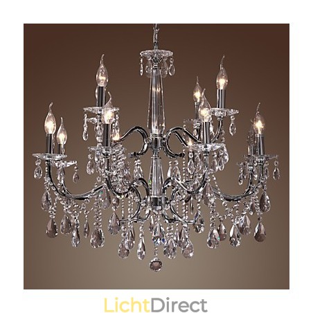 Kroonluchter Kristal Modern 2 Lagen Woonkamer 12 Lampen Kroonluchter Kristal Modern 2 Lagen Woonkamer 12 Lampen