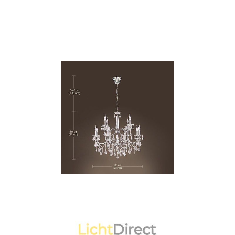Kroonluchter Kristal Modern 2 Lagen Woonkamer 12 Lampen