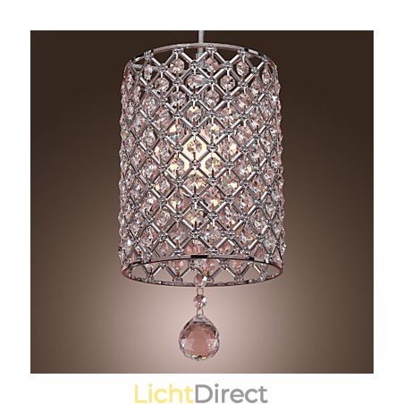 Kristallen hanglamp in cilinderstijl Kristallen hanglamp in cilinderstijl