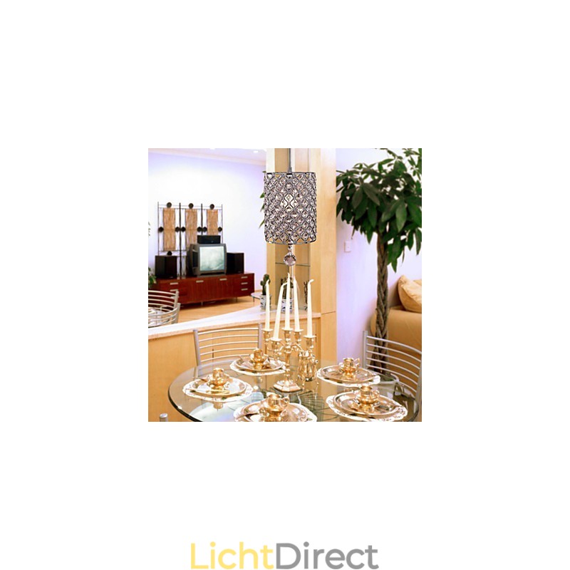 Kristallen hanglamp in cilinderstijl
