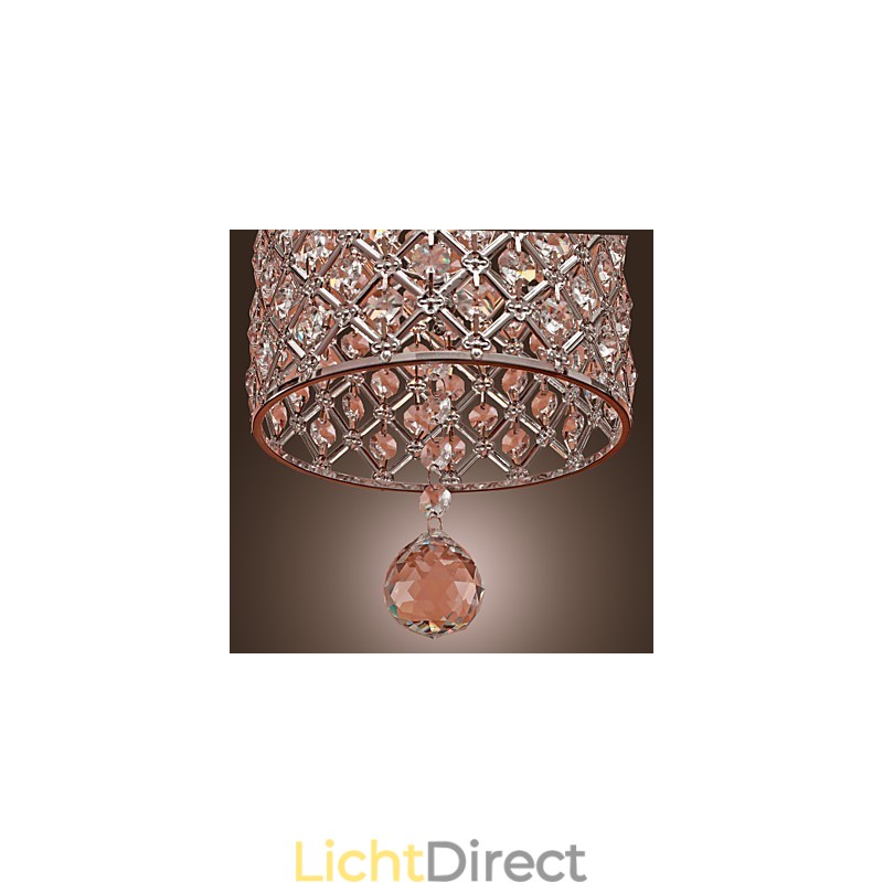 Kristallen hanglamp in cilinderstijl