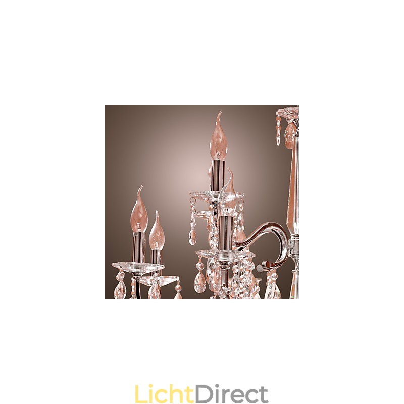 Kroonluchter Kristal Modern 2 Lagen Woonkamer 12 Lampen