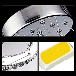 Kristallen hanglamp plafondverlichting helder kristal rond 4 ringen 40CM 60CM 80CM bronarmaturen