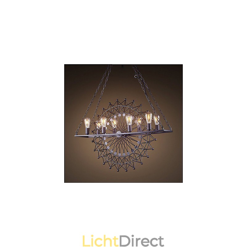 De wolkenkrabberwiel hanglamp in industriële stijl
