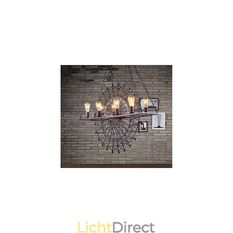 De wolkenkrabberwiel hanglamp in industriële stijl