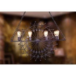 De wolkenkrabberwiel hanglamp in industriële stijl