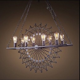 De wolkenkrabberwiel hanglamp in industriële stijl