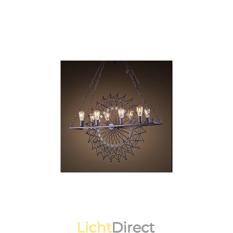 De wolkenkrabberwiel hanglamp in industriële stijl