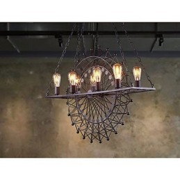 De wolkenkrabberwiel hanglamp in industriële stijl