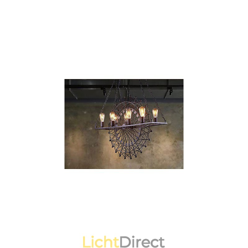 De wolkenkrabberwiel hanglamp in industriële stijl