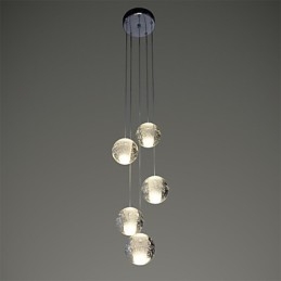 Moderne hanglamp Hanglamp Verlichting G4 Retrofit Chrome Plating Kristal voor Trapverlichting