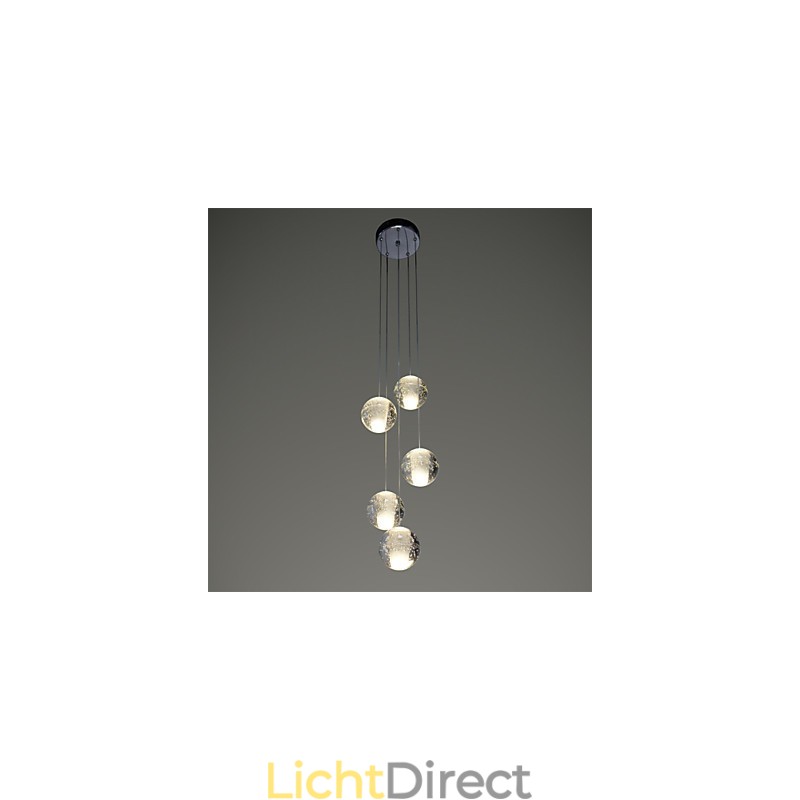 Moderne hanglamp Hanglamp Verlichting G4 Retrofit Chrome Plating Kristal voor Trapverlichting