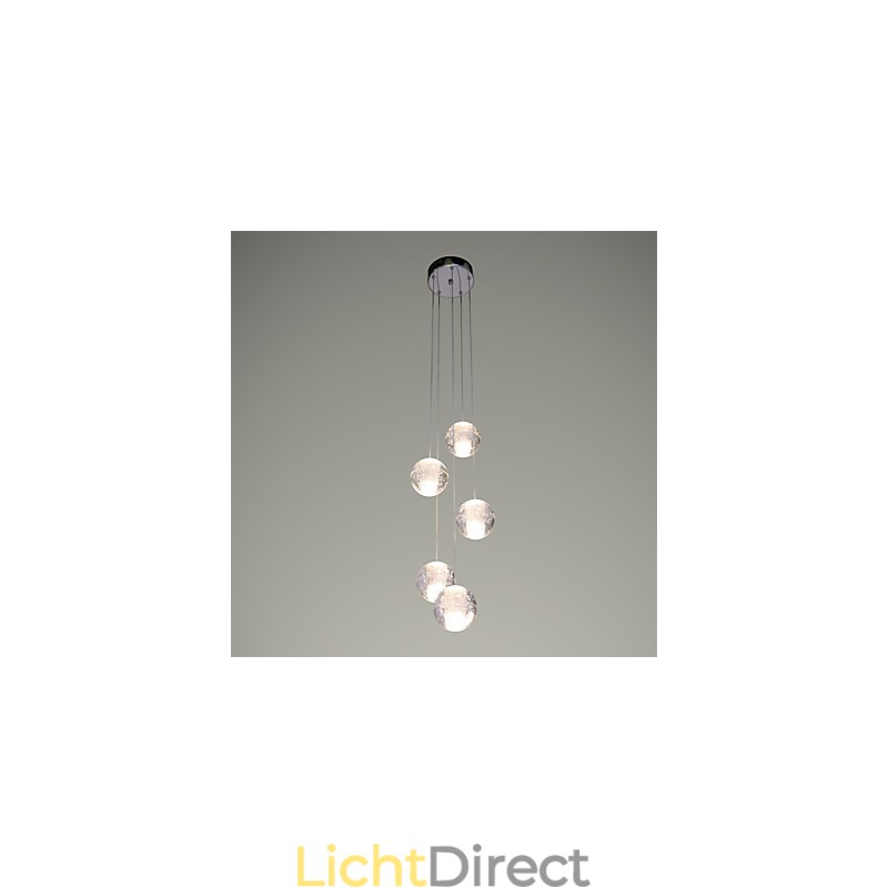 Moderne hanglamp Hanglamp Verlichting G4 Retrofit Chrome Plating Kristal voor Trapverlichting