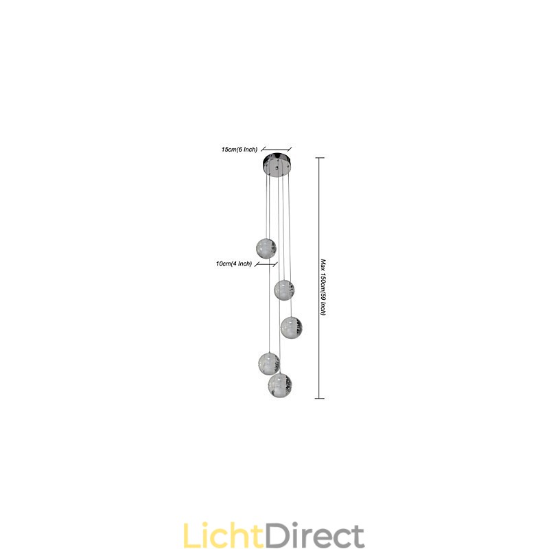 Moderne hanglamp Hanglamp Verlichting G4 Retrofit Chrome Plating Kristal voor Trapverlichting