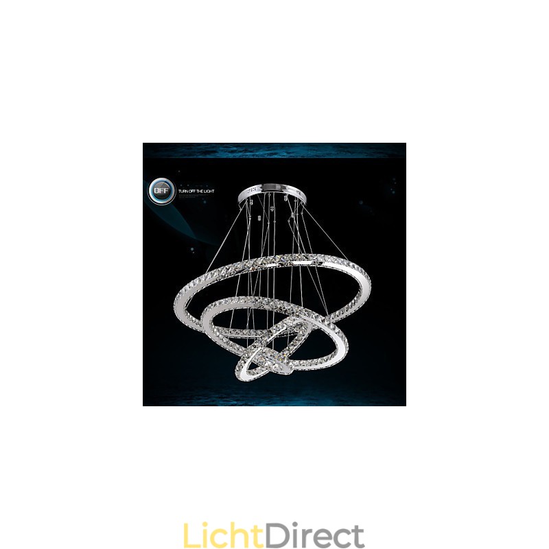 Moderne hanglamp helder kristal plafond kroonluchter verlichting lamp met D100CM + D80CM + D60CM + D40CM