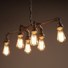 Edison Retro Loft Stijl Vintage Industriële Hanglamp Metalen Waterpijp Armatuur Lampara Colgantes