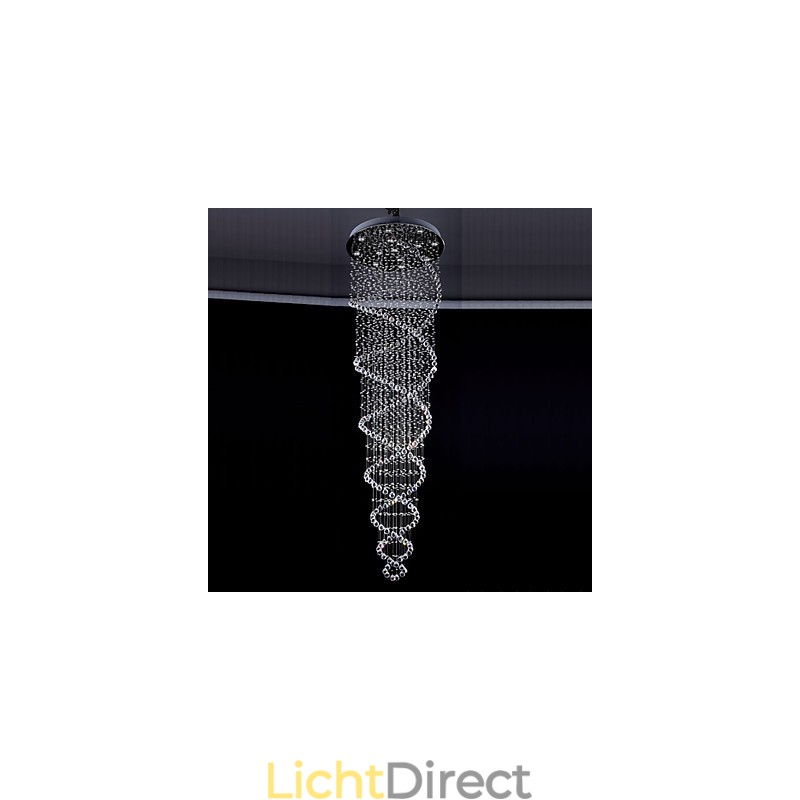 Plafond Kristallen Hanglampen 13 Lampen Moderne Zilveren Luifel Transparante K9 Kristallen Armaturen
