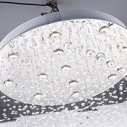 Plafond Kristallen Hanglampen 13 Lampen Moderne Zilveren Luifel Transparante K9 Kristallen Armaturen